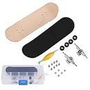 Finger Skateboard, Wooden Original Ecological Mini Skateboard Hand Held Simple Operation Toy Professional Roller Skateboard Kit(Black) Painting Supplies & Wall Treatments
