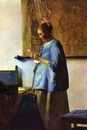 El lector de cartas de Johannes Vermeer - Impresión artística
