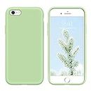 iPhone 6 Case,iPhone 6S Case,DUEDUE Liquid Silicone Soft Gel Rubber Slim Cover with Microfiber Cloth Lining Cushion Shockproof Full Body Protective Phone Case for iPhone 6/6S, Matcha Green