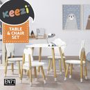 Keezi 5 Piece Kids Table and Chairs Set Children Activity Study Play Desk