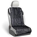 Zone Tech Black Wooden Beaded Comfort Seat Cover - Premium Quality Full Car Driver Massaging Cool Comfortable Seat Cushion w/High Ventilation