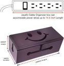 Ultimate Cable Management Box - Wood Lid, Desk & TV Organizer