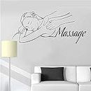 SucAda Sala Massaggi Logo Spa Vinile Adesivo Parete Donna Relax Bellezza 30x68 cm