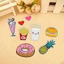 8Pcs Donuts Fruit Embroidery Sew Iron On Patch Badge Bag Clothes Fabric Applique
