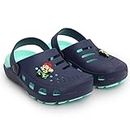 CHUCKIES Attractive Clog Shoes for Boys & Girls || Indoor & Outdoor Sandals Clogs for Kids (Navy Sea Green, 5Years)