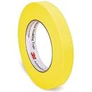 3M 06652 18 mm x 55 m Automotive Refinish Masking Tape,Yellow