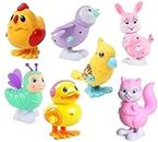 Amitasha 3 Pcs Jumping Rabbit Bird & Penguin Wind Up Key Operated Crawling Walking Toy for Kids (Multicolored)