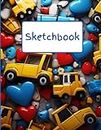 Little Wheels Big Hearts: The Ultimate Vehicle Sketchbook for Kids: Explore, Imagine & Create – Drawing Adventures for Young Vehicle Lovers Ages 3-8