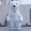 Inflatable Polar Bear Mascot Costume Cosplay Party Game Dress Outfit Halloween