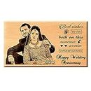 Amazing gifts Wedding Anniversary Present for Husband Customize Engraved Wooden Plaque 7x4inch,Tabletop
