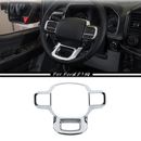 Steering Wheel Decor Cover Trim For Ford F150 F-150 21-23 Accessories Chrome ABS