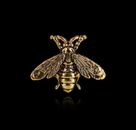 Gold Honey Bumble Bee Insect Cute Metal Pin Badge Clothing Accessory Gift Brooch