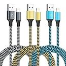 iPhone Charger Cable 3 Pack 10FT/2.8m MFi Certified USB Lightning Cable Nylon Braided Long Apple iPhone Lead Fast Charger Cables For iPhone 14 pro max 14 13 pro 12 11 XS X XR 8 7 6 plus
