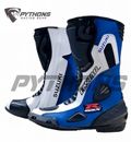 Suzuki GSXR Motorcycle Motorbike Racing Leather Boots Shoes (Schuhe)