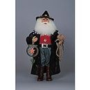 Karen Didion Originals Cowboy Santa Figurine, 17 Inches - Handmade Christmas Holiday Home Decorations and Collectibles