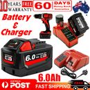 For Milwaukee 18V for M18 Li-ion XC 6.0Ah Battery / Dual Charger 48-11-1860 Tool
