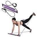 esnshul Foam Portable Yoga Pilates Bar with Resistance Bands Muscle Toning & Body Shaping Exercise Stick Kit for Home Gym Workout All in One Equipment for Your Full-Body Fitness