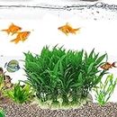 VAYINATO Petzlifeworld 4.5" Inch Green Plastic Aquarium Tank Plants Grass Decoration, 10-Piece