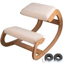 Ergonomic Kneeling Chair Rocking Stool Upright Posture Working Home Office White
