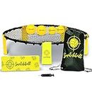 SMATCHBALL© Set Complet Premium pour Mini Volleyball Spike | Lot avec 2 Filets et 4 Balles | Facile à Installer | Jeu d’Extérieur pour Adulte & Enfant | Plage | Jardin | Parc