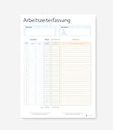 Friendly Fox Arbeitszeiterfassung, DIN A4 Block zur Dokumentation der Arbeitszeit, Stundenzettel als Arbeitszeitnachweis