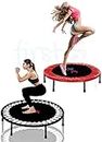 FIRST PLAY 40 inch Indoor/Outdoor Mini Trampoline for Kids and Adults I Powder Coated Frame I Jumping Trampoline Sky Jumper I Workout Cardio Training | 40 inch Fitness Trampoline- RED