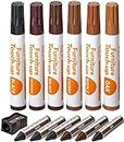 Furniture Repair Kit Wood Markers - Set Of 13 - Markers And Wax Sticks With Sharpener Kit, For Stains, Scratches, Wood Floors, Tables, Desks, Carpenters, Bedposts, Touch Ups, And Cover Ups- By Katzco