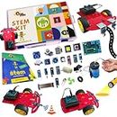 Quad Store STEM Robotics kit DIY electronics sensors modules toy for Age 10+ years kids suitable for Science, Hobby, School with real time Projects activity
