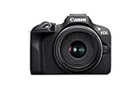 Canon EOS R100 - Compact Mirrorless Digital Camera - 24.1 MP, 4K Resolution - Dual Pixel CMOS AF, DIGIC 8 Processor - 6.5 FPS Continuous Shooting - Face & Eye Detection, Bluetooth, Wi-Fi, GPS
