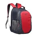 K P Bags KEEP PACKIN' 44 L Backpack Multi Purpose Unisex Backpack 4 Compartments with Bottle Holder, Waterproof, 17 Inches Laptop Backpack with Shoulder Strap (Grey, Red)