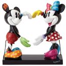 NEW Official Disney Figurine Mickey & Minnie Mouse Love Heart Collectable Britto