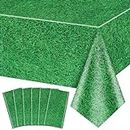 6 Pack Green Grass Tablecloth, 54x108'' Grass Pattern Table Cover Golf Soccer Field Table Cloth for Sports Theme Parties Supplies Sports Event Decorations