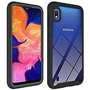Phone Case for Samsung Galaxy A10 Slim Hard Clear Cover Shockproof Soft TPU Bumper Hybrid Rugged Heavy Duty Protective Cell Accessories Glaxay A 10 Gaxaly 10A SM A105M 6.2 Cases Girls Women Men Black