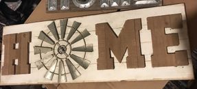 Pier 1 Imports, Home Windmill Wall Decor, Woodwork, 19X5 Inch, Made In The USA.