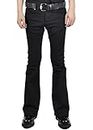 Trash and Vaudeville by Tripp NYC Mens Flare Jean (38, Black)