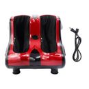 Shiatsu Kneading Rolling Vibration Heating Foot Massager-Red - Color: Red