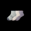 Women's Ankle Compression Socks 3-Pack - Lavender Ivory Mix - Large - Bombas