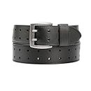 DALAYEA Big & Tall Belt for Mens 56"-80" Genuine Leather Belt Reinforced Strap Extra Long Belts for Casual Work Jean, Black-37, Waist Size 60"-61"= Belt Length 68"
