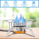 5800W Camping Gas Stove Windproof Mini Propane Burner Adapter Backpacking Stove