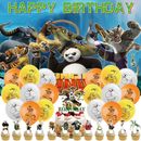 Kung Fu Panda Suministros de Fiesta Decoración de Cumpleaños Set Globos Pastel Toppers Bandera