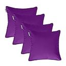 Gardenista 18" Garden Scatter Cushion | Outdoor Water Resistant Garden Furniture Pillow | Soft and Comfy Patio Furniture Cushions | Throw Pillows for Sofa, Couch, Balcony - 4 Pack (Purple)