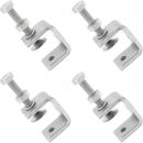 4 Pcs Stainless Steel C-Clamp with Wide Jaw Opening for Woodworking Welding