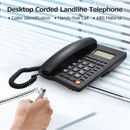 Desktop Corded Landline Phone Wired Telephone LCD Screen Backlights Caller AU
