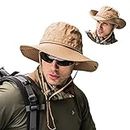 GUSTAVE® Sun Hat for Men Wide Brim Summer Cap for Men Summer UV Protection Fishsing Hat Foldable Round Cap for Men Bucket Hats for Men Outdoor