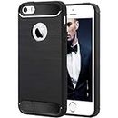 Amazon Brand - Solimo Back Cover Case for iPhone 5 / iPhone 5s / iPhone 5 Se | Compatible for iPhone 5 / iPhone 5s / iPhone 5 Se Back Cover Case | Soft and Flexible (TPU | Matte Black)