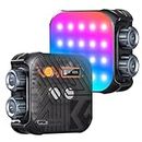 K&F Concept RGB Video Light, 360°Full Color Portable Photography Light, w 21 Light Effects, 2500K-9900K CRI 96+, for Vlogging, Selfie, Photographing The Hand-me-Downs, Black