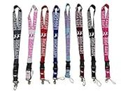 N+A Lanyard 8 Pack Neck Lanyard Strap for Keychains Keys ID Holder Cell Phones Bags Accessories-Detachable Lanyard with Quick Release Buckle, Multicolor, 8PACK