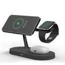 Rewyre Magnetic Wireless 5in1 Fast Charger f/ Air Pods/Smart Watch/iPhone 13 BLK