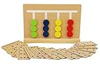 Toys of Wood Oxford Sortierspiel Holz für Kinder ab 3 Jahren - Farben nach vorgegebenen Mustern sortieren - Gehirntraining und Geschicklichkeitsspiel - Montessori Holzspielzeug