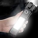 mtvxesu Car Hammer Flashlight,Emergency Escape Tool with Window Breaker Cutter,LED High Lumens Rechargeable Powered Emergency Tool Flashlight